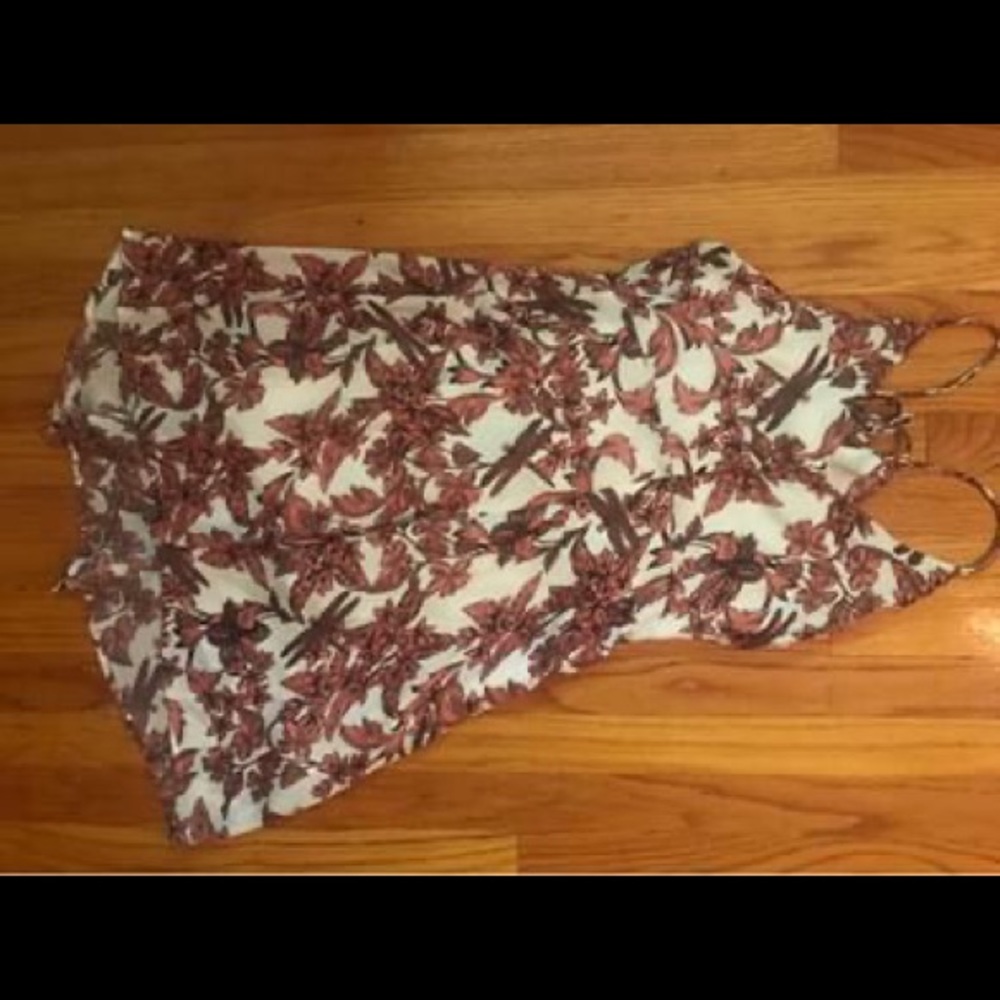 Boutique Dress - white and pink flower patterns